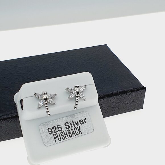 "925 sterling silver luxury CZ earrings for women/girls, Best for RJUS2218 - Picture 3 of 11